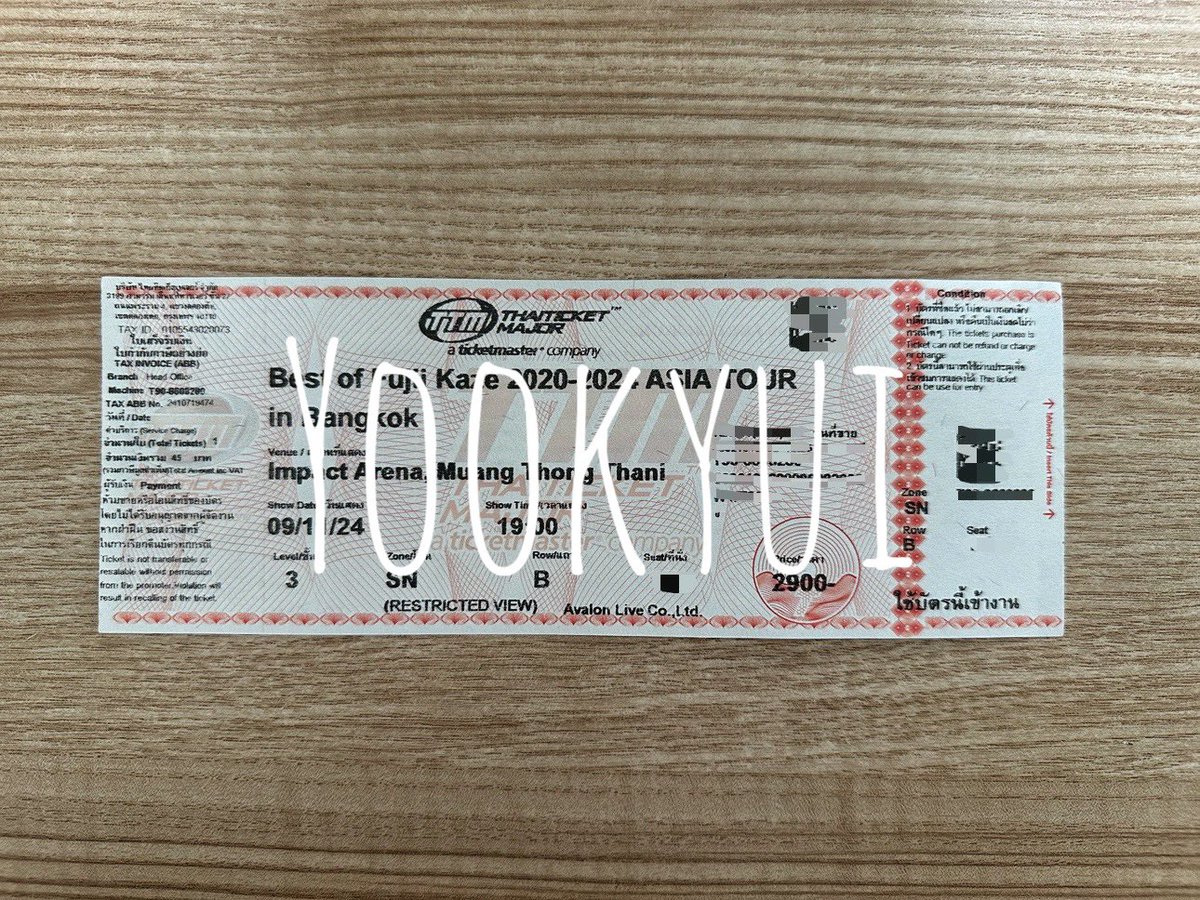 yook_yui's tweet photo. ปล่อยบัตร #FujiiKazeโซน SN (Restricted View) แถว B ราคา 3,000.- นัดรับตาม BTS หรือ APL ได้เลย ✨ #FujiiKazeBKK2024 https://t.co/hz3TsuoWC3