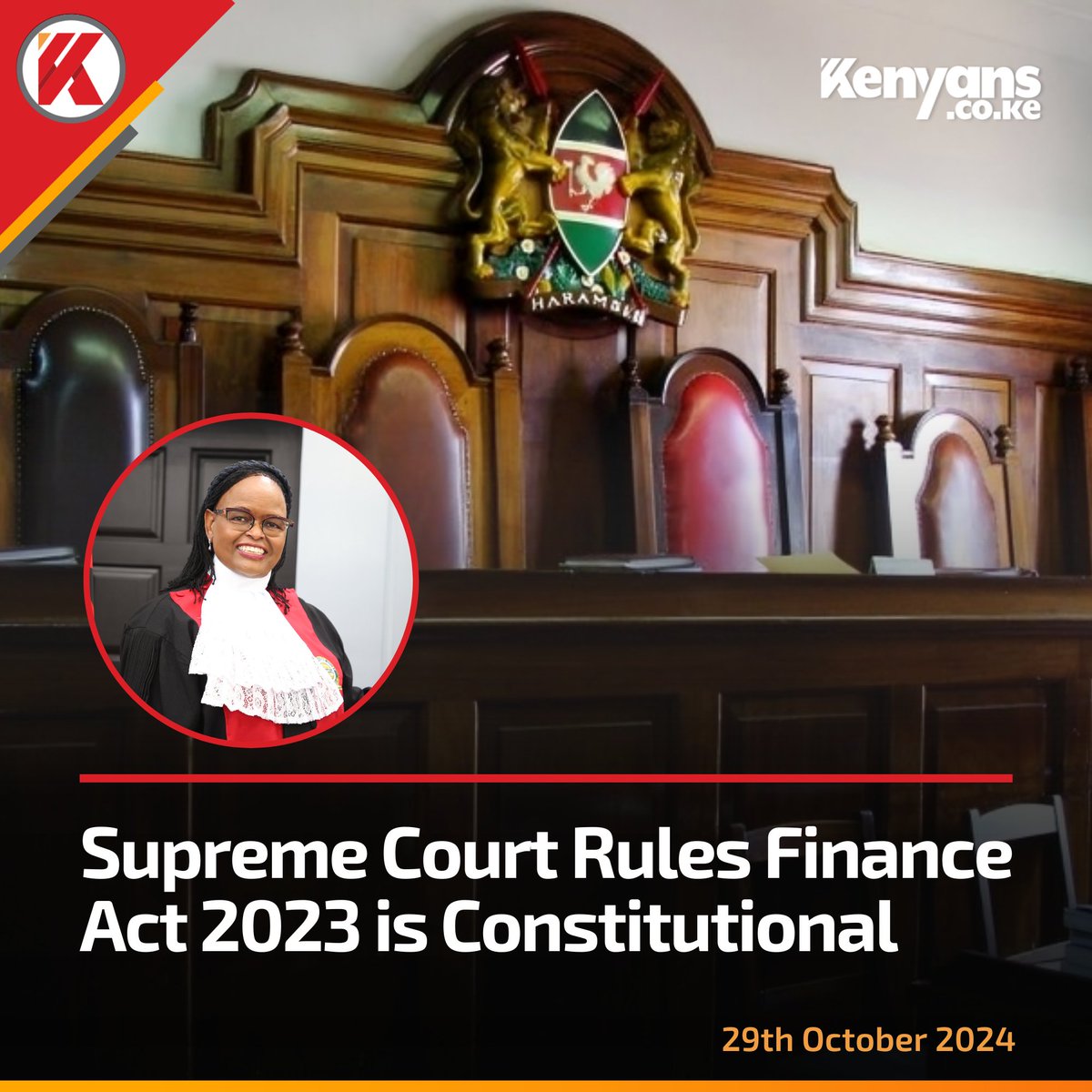 entertainkenya's tweet photo. Martha Koome is the true face of jurispesa
#FreeAoko #reject #RutoMustGo #RejectSHIF #rejectuniversityfundingmodel https://t.co/KxCCMbQvTi