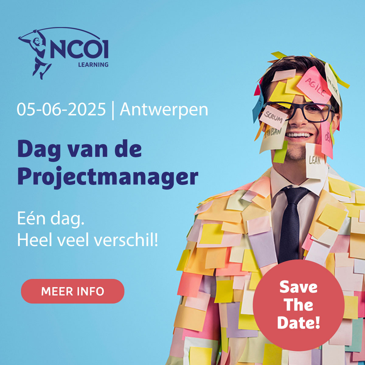 📅 Save the date! De Dag van de Projectmanager komt op 05-06-2025 naar Antwerpen! Wil je op één dag héél veel verschil maken in je projectwerking? Laat dan snel je mailadres achter en we houden jou als eerste op de hoogte over Early Bird tickets, Line-up en Keynotes!