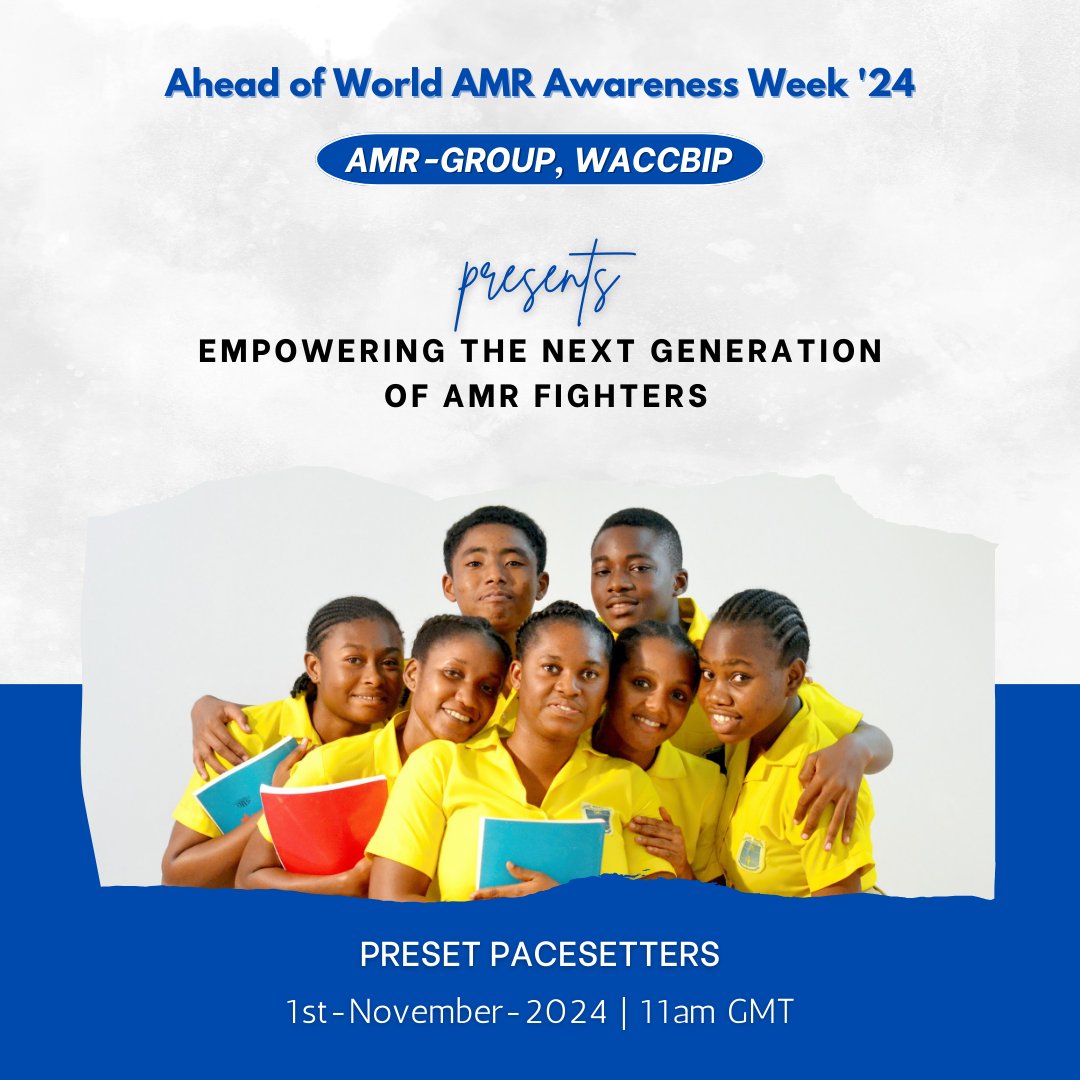 AMR @WACCBIP (@amr_waccbip) on Twitter photo Ahead of #WAAW24 themed "Educate. Advocate. Act Now," <a href="/AMR_WACCBIP/">AMR @WACCBIP</a> <a href="/IsawumiAbiola/">Isawumi Abiola</a> is leading an advocacy and educational program to 'empower the next-gen of AMR fighters'. Through #education & #advocacy, we can defeat #AMR. <a href="/WACCBIP_UG/">WACCBIP</a> <a href="/gordon_awandare/">Gordon Awandare</a> <a href="/GHABSA_UG/">GHABSA_UG</a> <a href="/WHO/">World Health Organization (WHO)</a> <a href="/UnivofGh/">University of Ghana</a> Ahead of #WAAW24 themed "Educate. Advocate. Act Now," <a href="/AMR_WACCBIP/">AMR @WACCBIP</a> <a href="/IsawumiAbiola/">Isawumi Abiola</a> is leading an advocacy and educational program to 'empower the next-gen of AMR fighters'. Through #education & #advocacy, we can defeat #AMR. <a href="/WACCBIP_UG/">WACCBIP</a> <a href="/gordon_awandare/">Gordon Awandare</a> <a href="/GHABSA_UG/">GHABSA_UG</a> <a href="/WHO/">World Health Organization (WHO)</a> <a href="/UnivofGh/">University of Ghana</a>