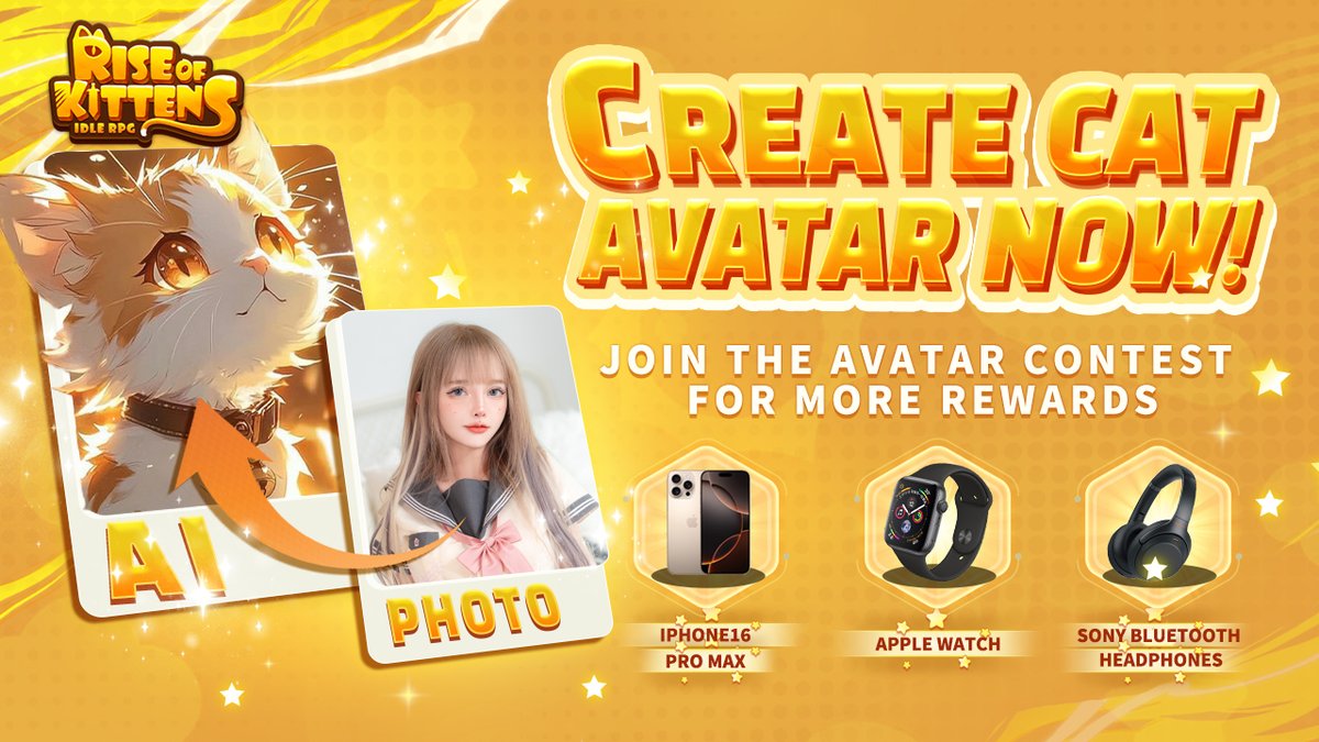 😺「Rise of Kittens: Idle RPG」Pre-Registration Event
Create Cat  Avatar for Chances to Win iPhone16!
➡Create now: mbiu.xyz/gsjqxq
➡Pre-register 🔗: mbiu.xyz/utavxg

#RiseOfKittens #afk #IdleRPG #MobileGame #NewGame #cats