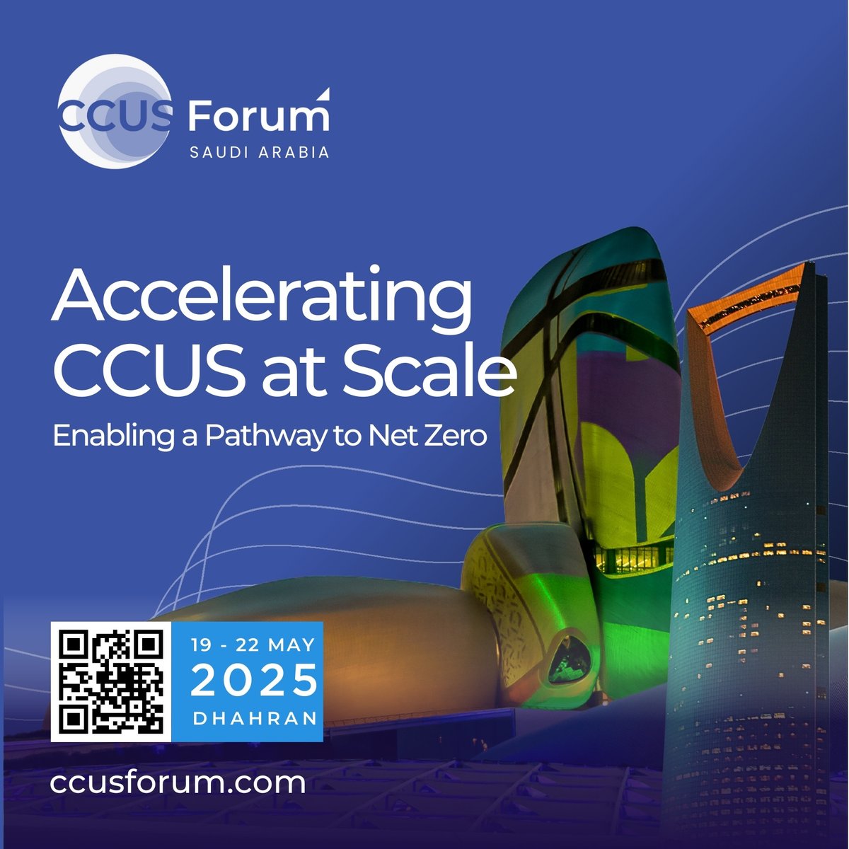 CCUS_forum's tweet photo. Exciting news! 

The next #CCUSForum is set for May 19-22 in Dhahran, KSA. Join global leaders in advancing #CCUS to drive #Decarbonization and achieve #NetZero. Connect with visionaries, innovators, and industry experts as we share solutions for a sustainable future. https://t.co/uFVEfoR7Iy