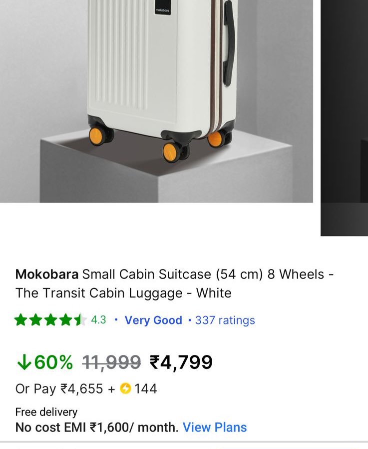 Android vs iOS - different prices on <a href="/Flipkart/">Flipkart</a> App??

same <a href="/my_mokobara/">Mokobara</a> cabin suitcase costs 4119₹ on FK Android App vs 4799₹ on iOS App.

Apple charges 30% commission on subscriptions etc, so different pricing for iOS makes sense there.

But for ecommerce? Very shady &amp; unfair.