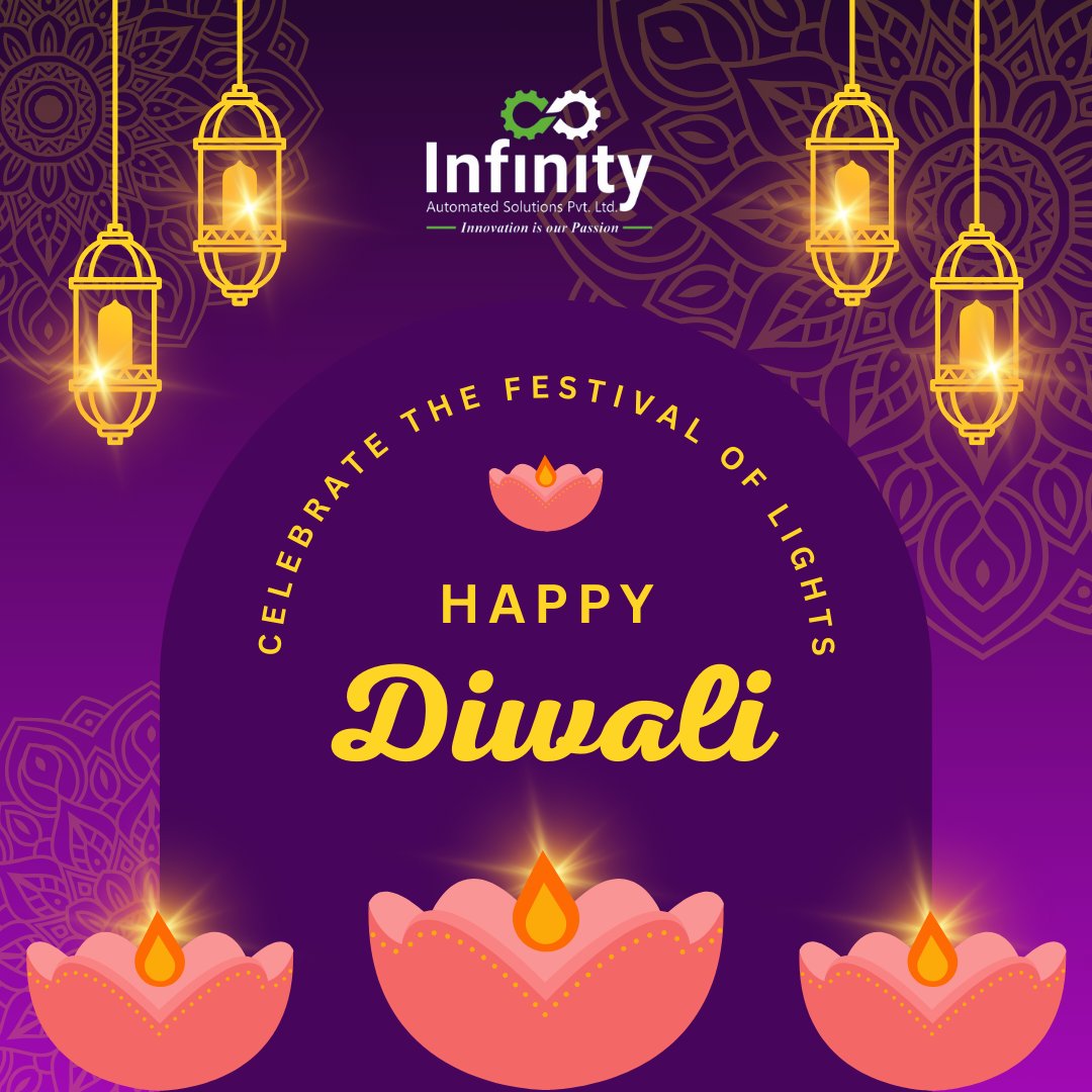 🪔 Wishing You a Bright and Prosperous #Diwali! 🪔
  
 May this Festival of Lights bring joy, growth, and prosperity to your homes and businesses. Happy Diwali to all! 🪔
 
 #HappyDiwali #Innovation #Automation #InfinityAutomatedSolutions #FestivalOfLights #packaging
