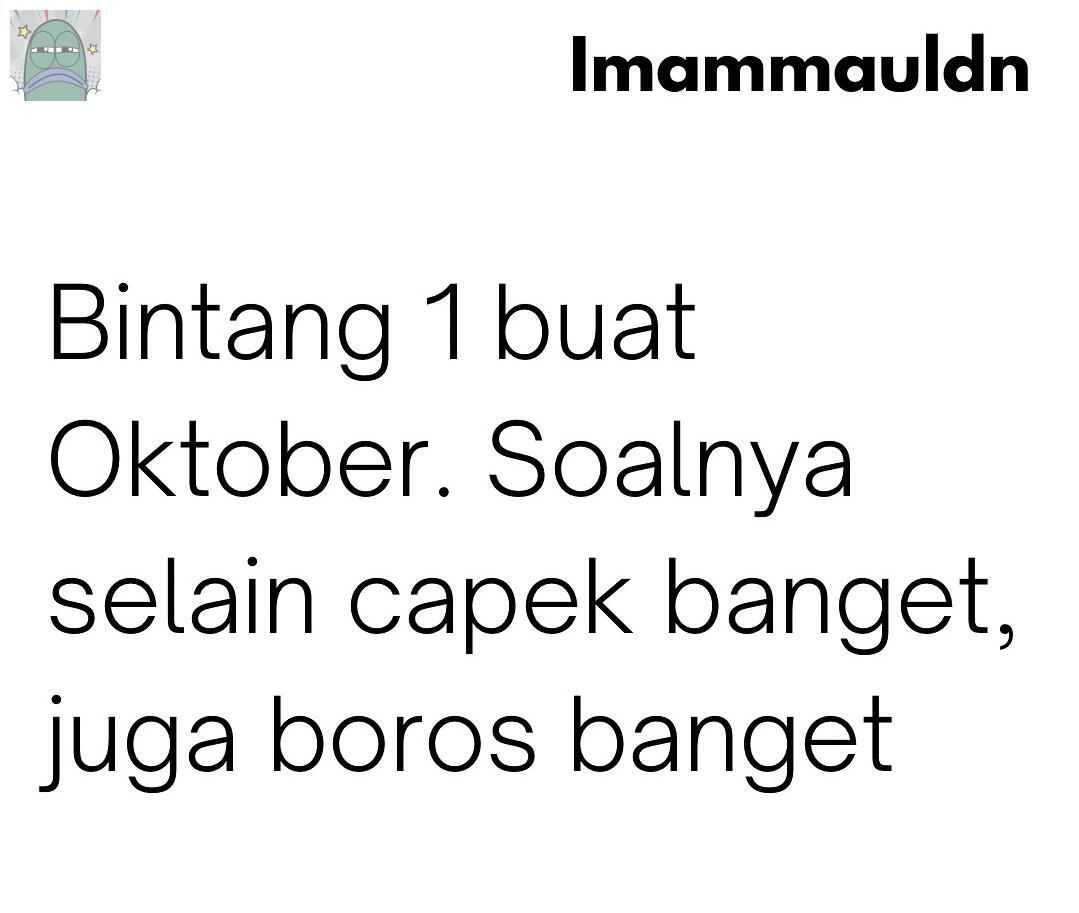 tanyarlfes's tweet photo. 💚 kalau Oktober kalian bintang berapa? https://t.co/7faQB3DklQ