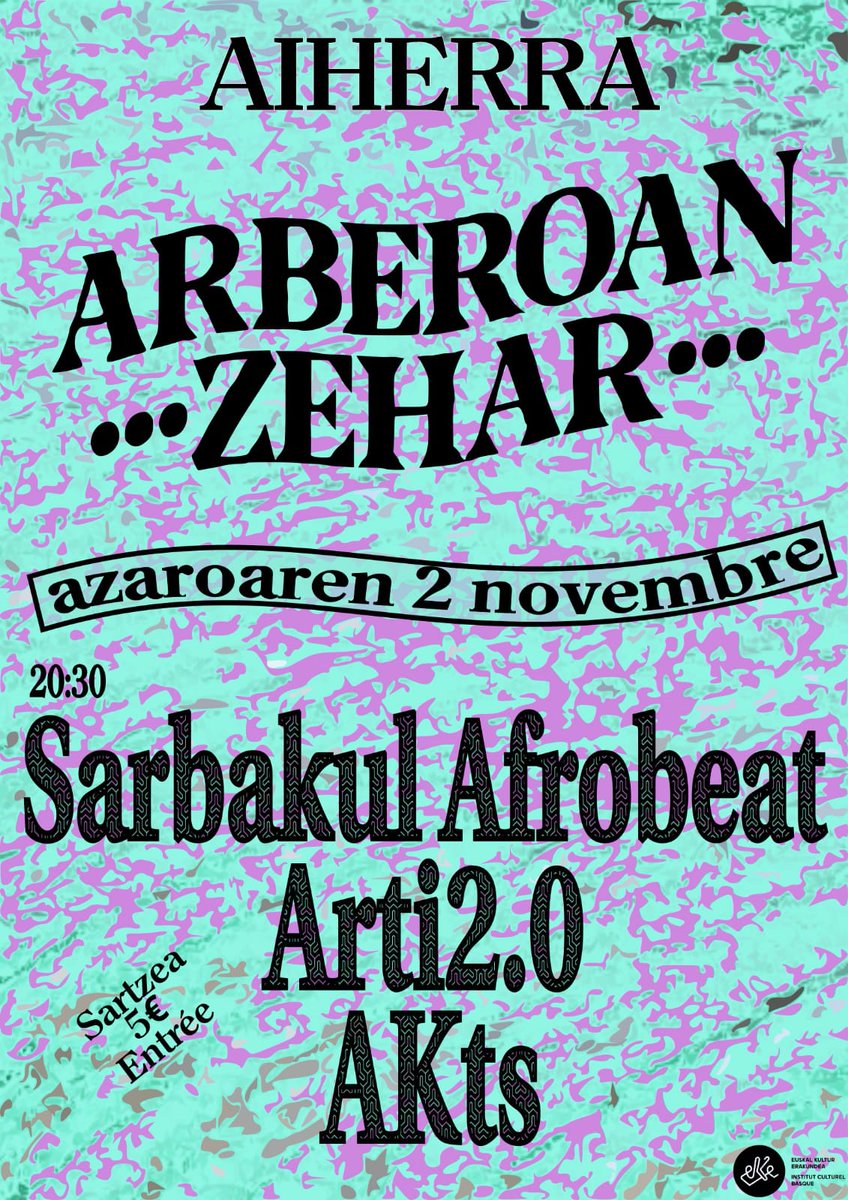Atzo hasirik Donoztirin, Arberoan Zehar ibarreko kultur asteak gaur segitzen du haurren egunarekin Donamartirin. Ostiralean merkatu alaitua Izturitzen eta larunbatean kontzertua Aiherran, hurbildu ta gozatu !