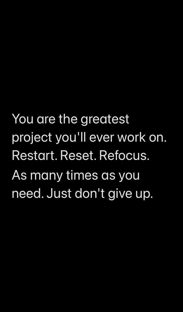 Restart. Reset. Refocus.