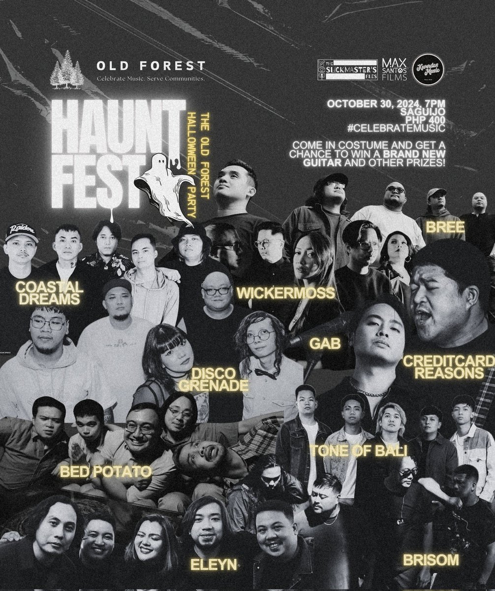 Old Forest Recordings (@oldforestrecord) on Twitter photo HAUNT FEST AT <a href="/SaguijoOfficial/">SaGuijo Bar + Cafe</a> TONIGHT ๐ป๐
๐ธ <a href="/Brisomph/">BRISOM</a>
๐ป <a href="/musicofbree/">Breฤ</a>
๐โโ๏ธ Wickermoss
๐ฆ <a href="/eleynmusicph/">๏ฝ
๏ฝ๏ฝ
๏ฝ๏ฝ</a>
๐ฃ Disco Grenade
๐ฅ Bed Potato
๐ฎ๐ฉ Tone of Bali
๐ Coastal Dreams
๐จโ๐ฆฑ Gabriel Tagadtad
๐ณ <a href="/CardReasons/">CreditCardReasons</a>
An Old Forest ยฉ๏ธ Event 2024
Celebrate Music, Serve Communities
๐ HAUNT FEST AT <a href="/SaguijoOfficial/">SaGuijo Bar + Cafe</a> TONIGHT ๐ป๐
๐ธ <a href="/Brisomph/">BRISOM</a>
๐ป <a href="/musicofbree/">Breฤ</a>
๐โโ๏ธ Wickermoss
๐ฆ <a href="/eleynmusicph/">๏ฝ
๏ฝ๏ฝ
๏ฝ๏ฝ</a>
๐ฃ Disco Grenade
๐ฅ Bed Potato
๐ฎ๐ฉ Tone of Bali
๐ Coastal Dreams
๐จโ๐ฆฑ Gabriel Tagadtad
๐ณ <a href="/CardReasons/">CreditCardReasons</a>
An Old Forest ยฉ๏ธ Event 2024
Celebrate Music, Serve Communities
๐