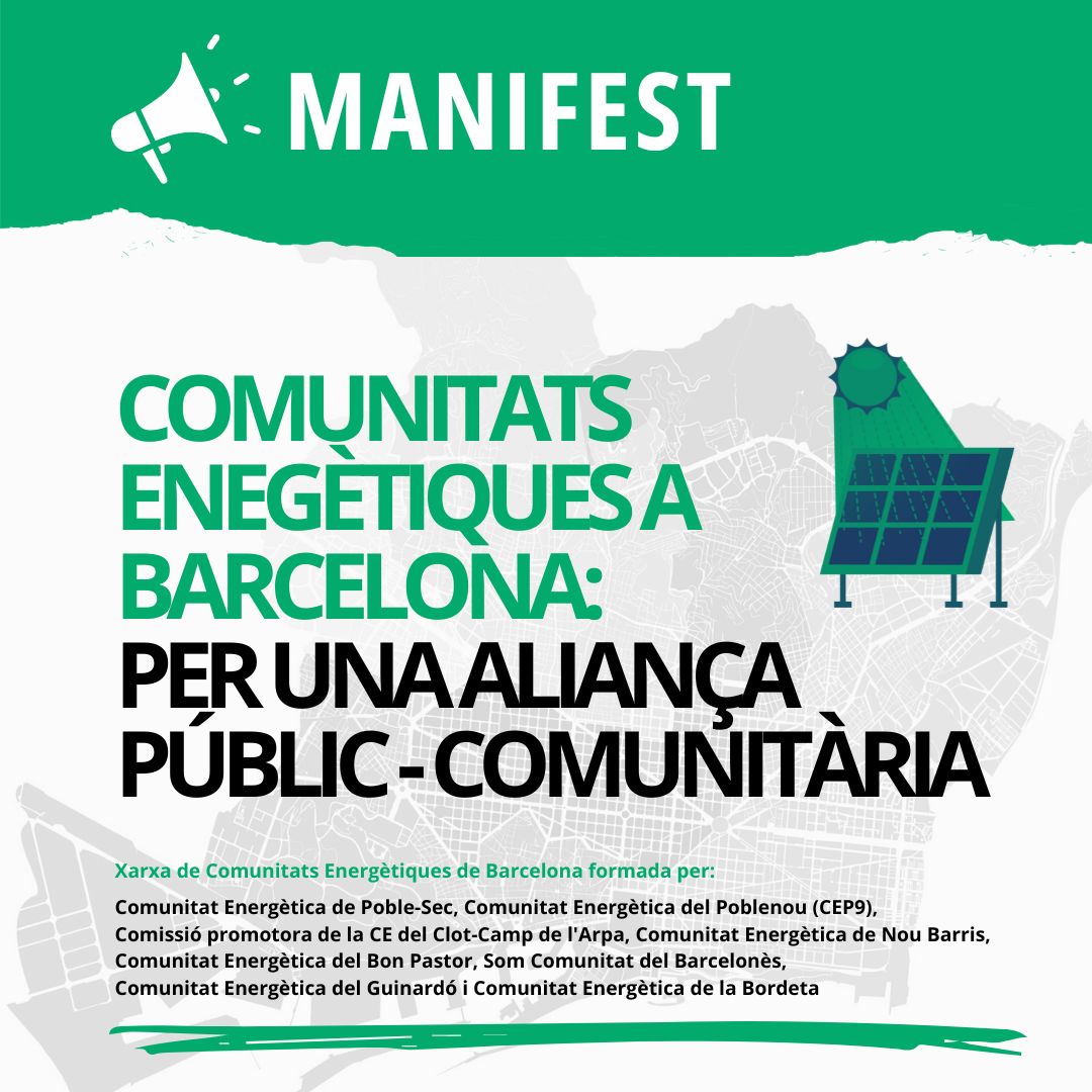 🟢💡Les #ComunitatsEnergètiques farem possible la transició energètica en mans de la ciutadania. Manifest per una #energiacomunitària i l'enfortiment de la #xarxaCE
📲  favb.cat/comunicat/comu… <a href="/FAVBcn/">Favb</a>