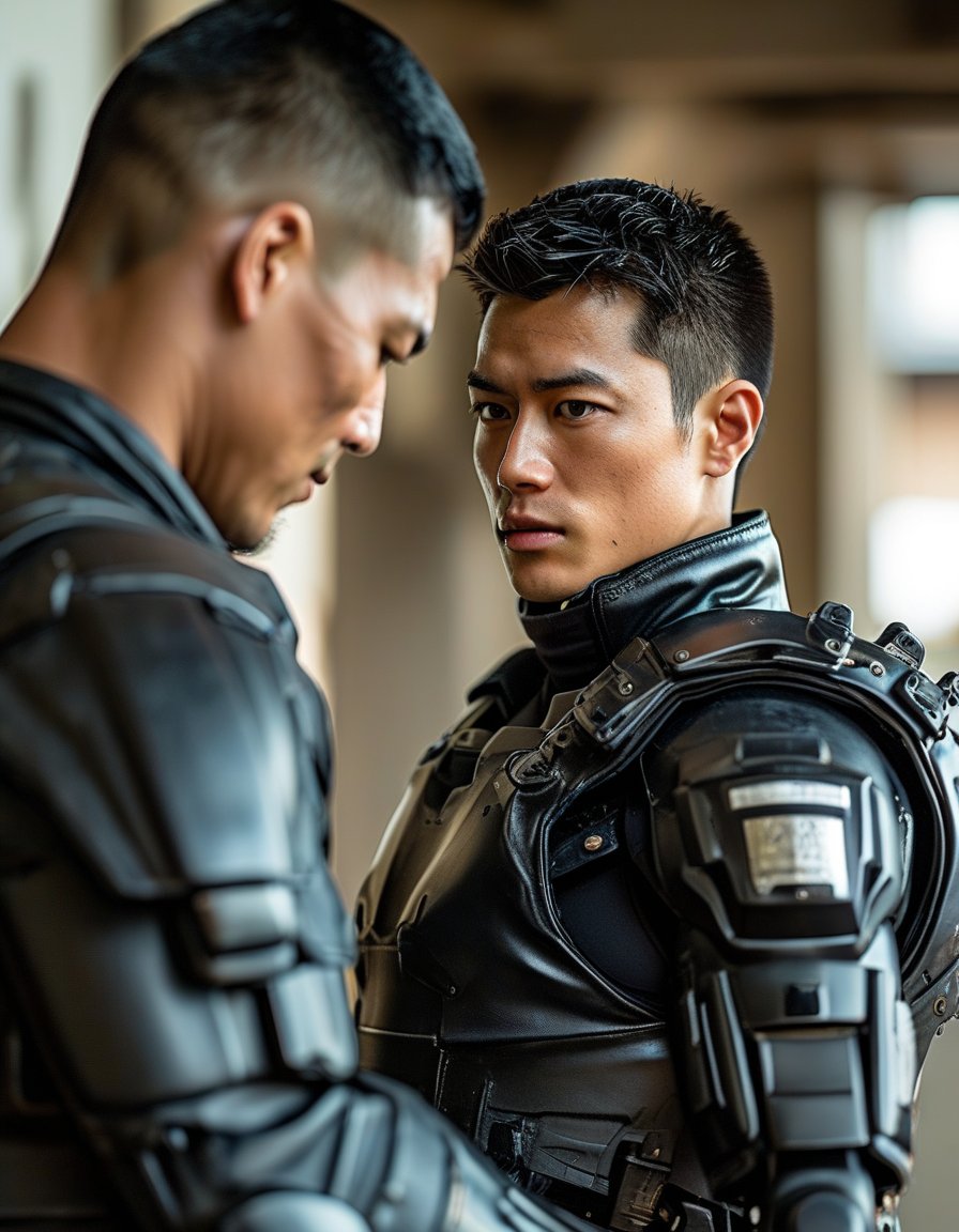 "Get used to complete obedience!""Yes Sir!"   #cyborg #leather #armor #drone #assimilation #soldier #AI