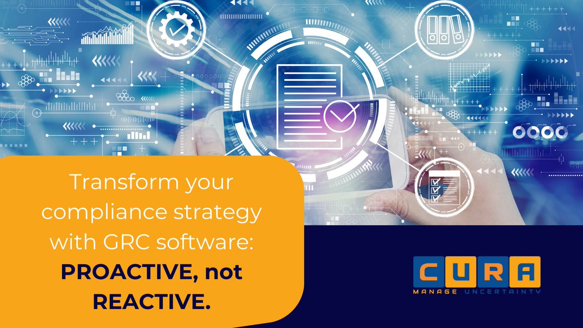 CuraGRC's tweet image. Is your organization future-ready in compliance? Get ahead with proactive GRC-anticipate risks, streamline processes, and make faster, smarter decisions.

#CuraSoftware #FutureReady #GRC #RiskManagement #ComplianceInnovation