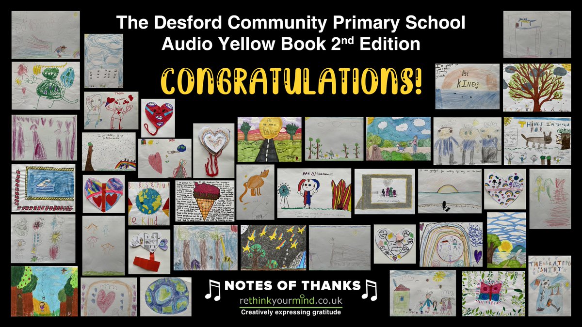 rethinkyourmind (@rethinkyourmind) on Twitter photo WOW! <a href="/DesfordCPS/">Desford Community Primary School</a> Primary School! 👏🥳#NotesOfThanks
Incredible Creativity Inspired by Gratitude
- #ThePrimarySchoolAudioYellowBook -
View Selections👉 rethinkyourmind.co.uk/news/congratul…
The digital #wellbeing resource for students, staff & parents. TY assessor <a href="/siyuanren/">Siyuan Ren</a> <a href="/thepeonygirl/">thepeonygirl</a> WOW! <a href="/DesfordCPS/">Desford Community Primary School</a> Primary School! 👏🥳#NotesOfThanks
Incredible Creativity Inspired by Gratitude
- #ThePrimarySchoolAudioYellowBook -
View Selections👉 rethinkyourmind.co.uk/news/congratul…
The digital #wellbeing resource for students, staff & parents. TY assessor <a href="/siyuanren/">Siyuan Ren</a> <a href="/thepeonygirl/">thepeonygirl</a>
