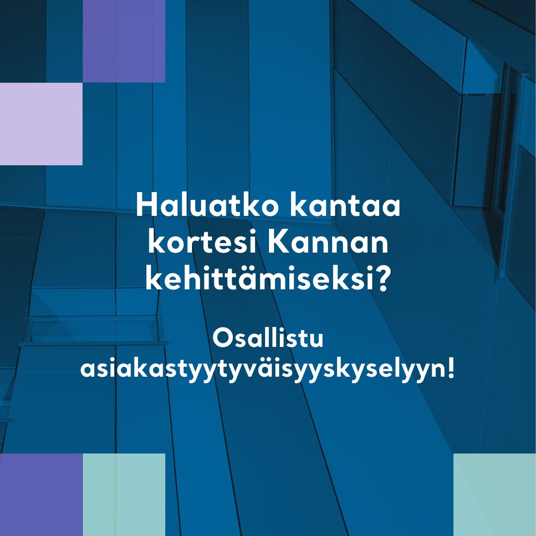 Sote-ammattilainen, järjestelmätoimittaja tai apteekin edustaja, vielä ehdit vastata asiakastyytyväisyyskyselyymme! Vastausaika päättyy ma 4.11.

Lisätietoja ja kyselylinkit tiedotteessamme: kanta.fi/ammattilaiset/…

Enkäten kan besvaras också på svenska.

#digisote #KantaPalvelut
