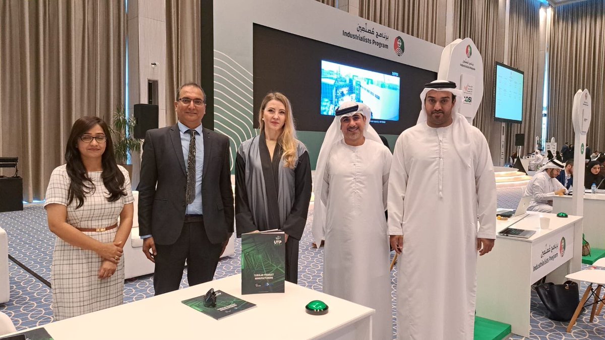 UTPGroup's tweet photo. UTP Group proudly participated in the 3rd edition of the Industrialists Career Exhibition in Abu Dhabi!

This vital initiative by MOIAT, empowers Emirati talents in the private sector. Our presence under the @spc_ae allowed us to engage actively with many talented individuals. https://t.co/qf1mGWnDDS