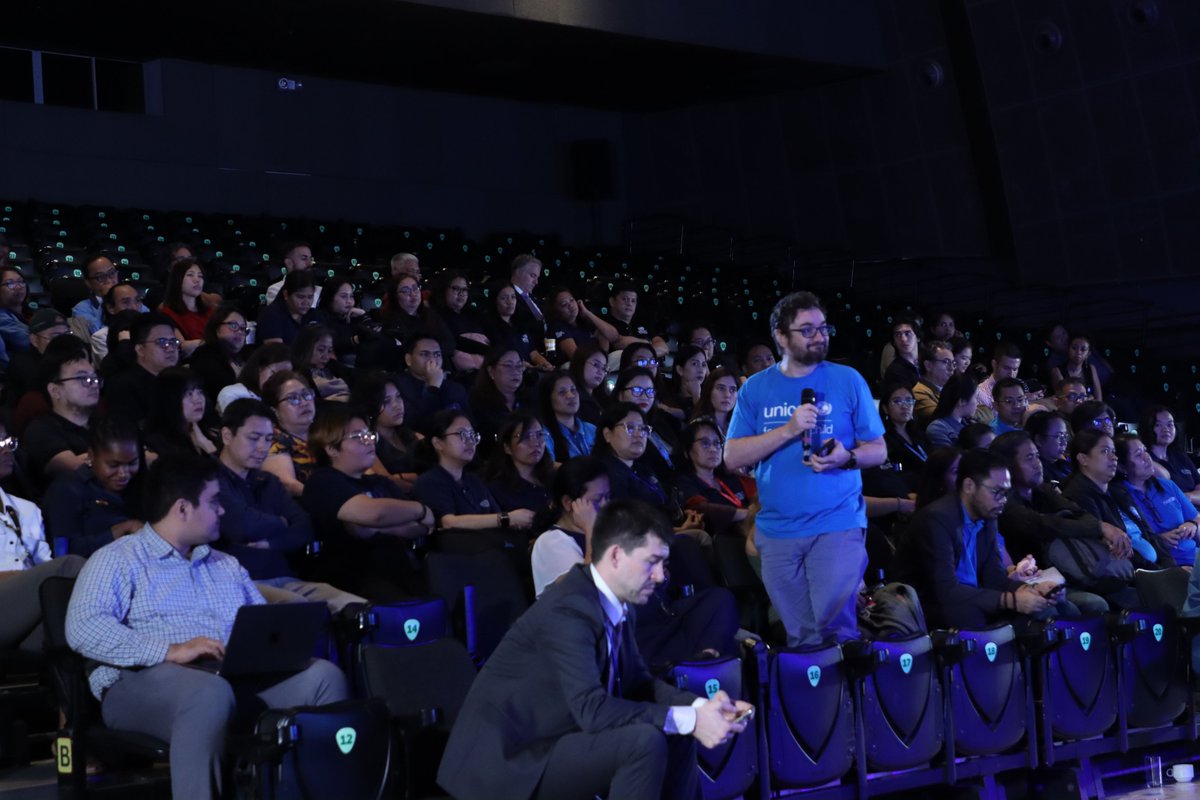 UNPhilippines's tweet photo. We’re celebrating 79 yrs of the @UN! Staff members & agency heads united to share voices, engaged in dialogue, acknowledged excellence and enjoyed in style at the #UNTownHall Meeting. Happy #UNMonth! https://t.co/wkmmwpSREH