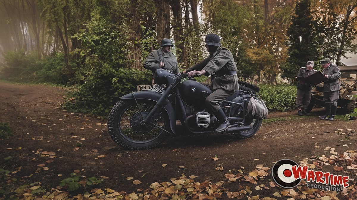 WW2 Wehrmacht motorcycle.

Wartime Productions WW2 vehicles for film &amp; TV.