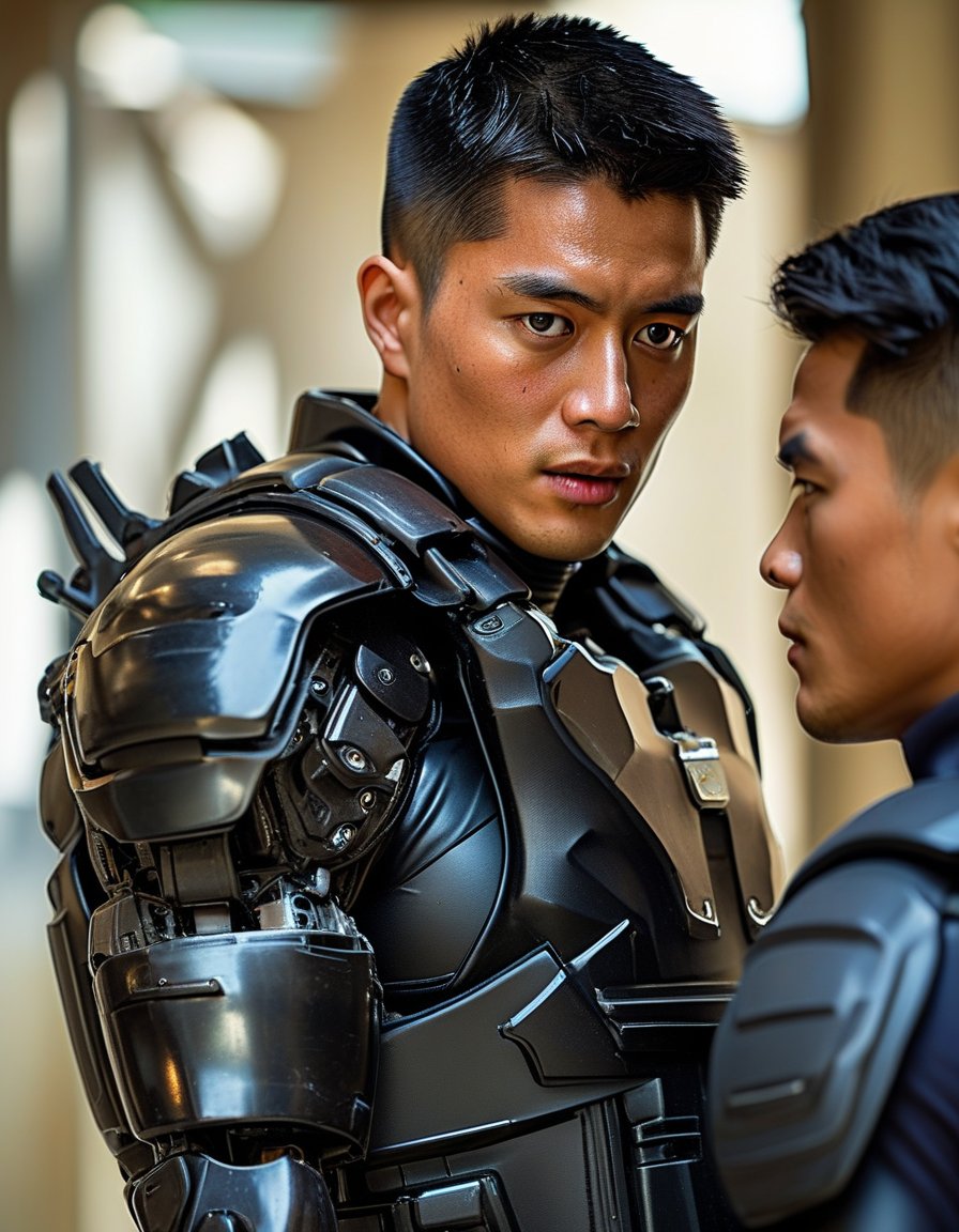 "I need to be repaired!" #cyborg #leather #armor #drone #assimilation #soldier #AI