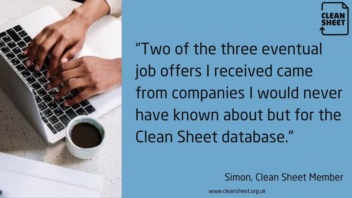 CleanSheet_UK's tweet image. Clean Sheet&apos;s Employers Directory has over 100 employers listed who choose to look at the candidate, and see their experience and skills, rather than just their conviction.
#employersdirectory #cleansheet #teamwork #beingthedifference #challengingthestereotypes