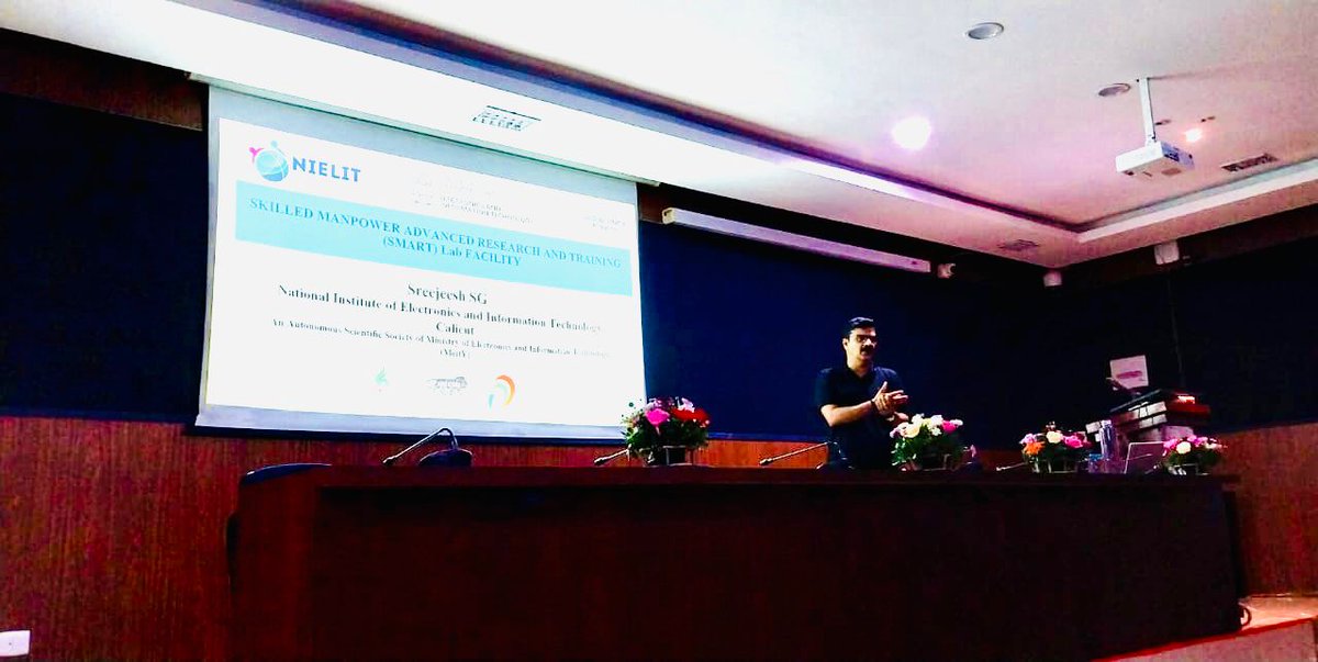 CAL_NIELIT's tweet image. NIELIT Calicut presented its Virtual Hardware Lab and associated courses in One-Day International Symposium on Semiconductor Scenario at Guwahati University.  This initiative is set to revolutionize hands-on learning for VLSI and semiconductor enthusiasts by  #NIELIT #smartlab