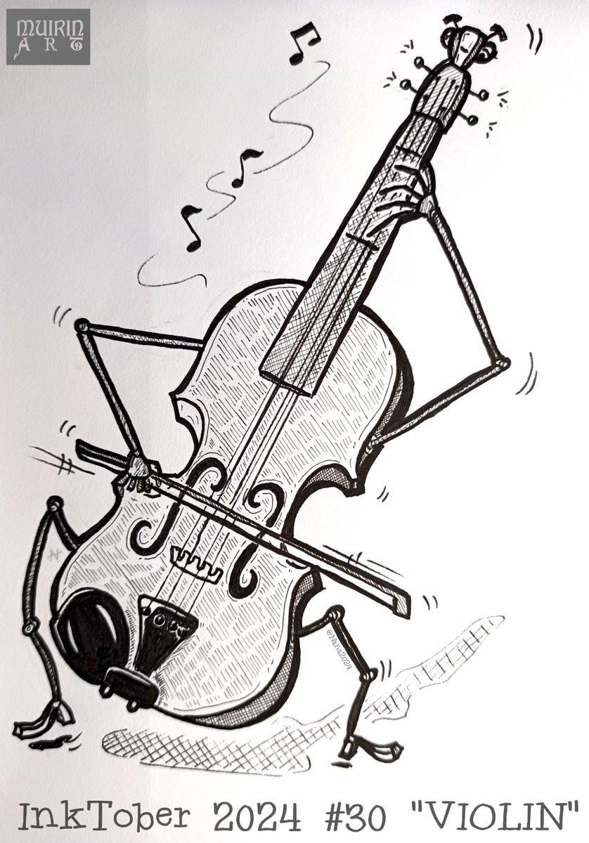 NanaHonkonen's tweet image. #Inktober2024 #30 &quot;VIOLIN&quot;
#PigmaMicrons on #sketchbook

#violin #inktoberviolin #robots #muirinartinktober2024 #muirinartrobots #drawingchallenge #drawing #draw #art #arte #illustrations #inktober #finland #suomitaide #suomi #taide #inktoberfinland @inktober @drawmearobot