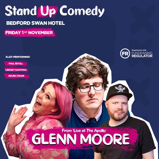 Castle Comedy (@castlecomedy) on Twitter photo Final chance to get tickets for <a href="/TheNewsAtGlenn/">Glenn Moore (Insta: @glennrogermoore)</a> <a href="/LinzSantoro/">Lindsey Santoro</a> <a href="/MarkCramComedy/">Mark Cram (Blue Tick)</a> & <a href="/Revillations/">Paul Revill</a> at Swan Hotel, Bedford.
1st November in aid of <a href="/lmcancertrust/">Lasting Memories Cancer Trust</a>
Tix lmcancertrust.co.uk/events/comedy-… Final chance to get tickets for <a href="/TheNewsAtGlenn/">Glenn Moore (Insta: @glennrogermoore)</a> <a href="/LinzSantoro/">Lindsey Santoro</a> <a href="/MarkCramComedy/">Mark Cram (Blue Tick)</a> & <a href="/Revillations/">Paul Revill</a> at Swan Hotel, Bedford.
1st November in aid of <a href="/lmcancertrust/">Lasting Memories Cancer Trust</a>
Tix lmcancertrust.co.uk/events/comedy-…
