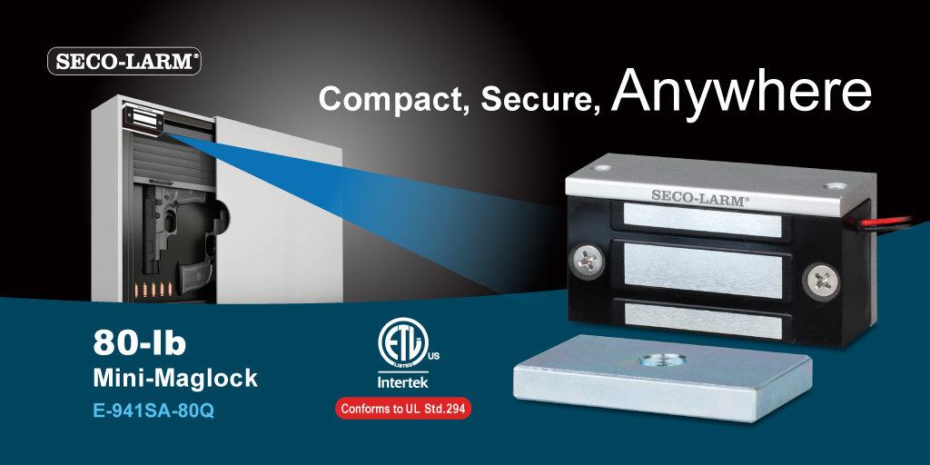 secolarm1's tweet photo. 🔒 Upgrade Your security with the SECO-LARM Mini-Maglock! With 80-lb holding force and ETL certification to UL Std. 294, it's suitable for cabinets, drawers, and many other applications. Learn more at https://t.co/SNszXqUsQy. #Security #SECOLARM #Maglock #ENFORCER https://t.co/U7Bo7UfDYC