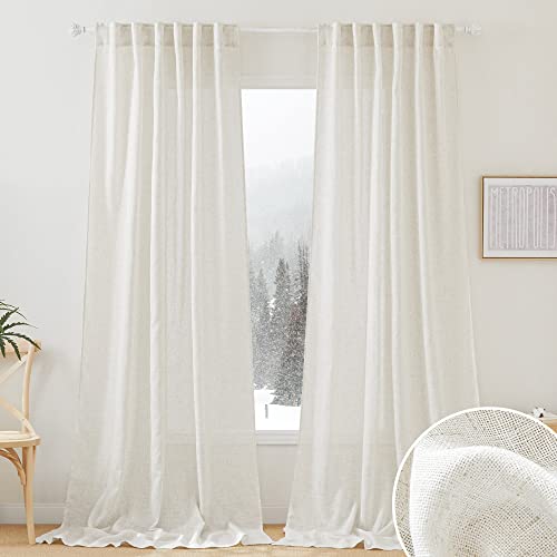 I just received a birthday gift ? RYB HOME 108 inch Curtains - Flax Linen Blend Semi Sheer Light Glare