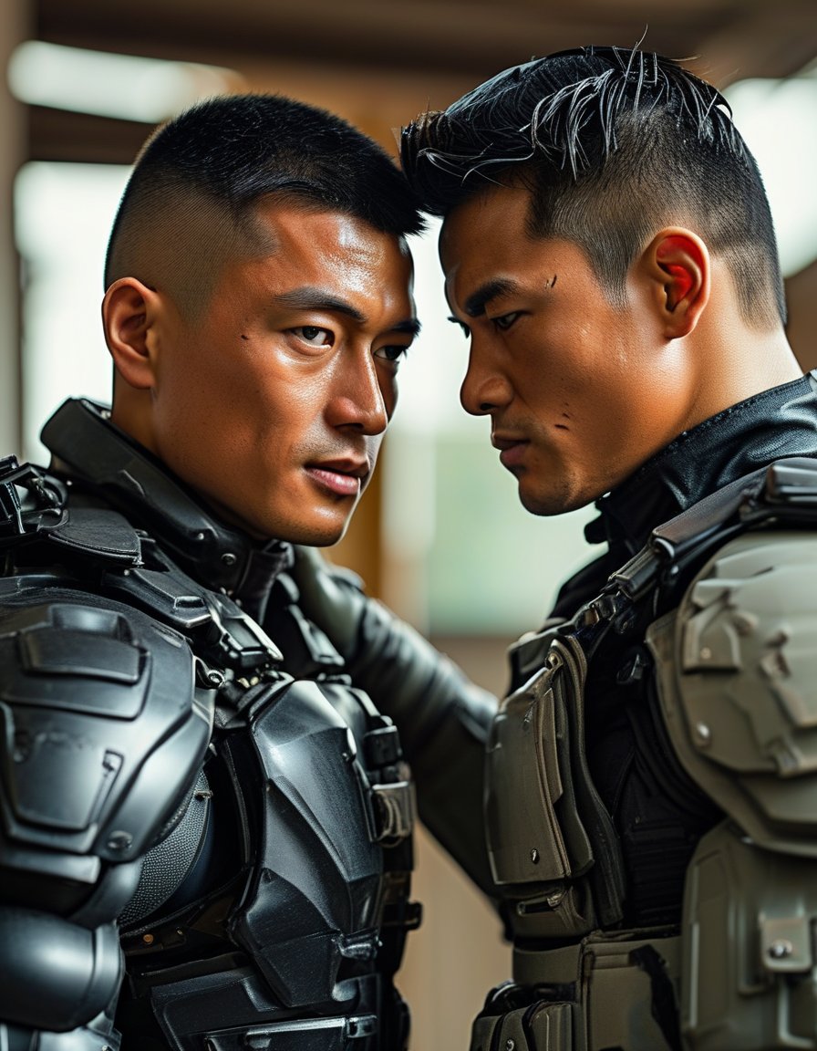 "I like your armor so much!""I see……"#cyborg #leather #armor #drone #assimilation #soldier #AI