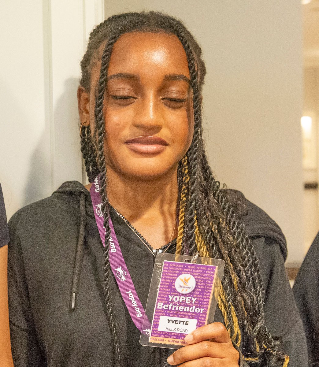 And still more smiles – well, nearly all – from the #OakesCollegeCambridge sixth-form and #HillsRoad sixth-form college who were trained to be YOPEY Befrienders at the new #CambridgeGrove #carehome in #Cambridge.