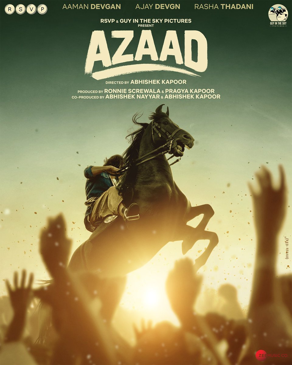 Kahaani yaari ki. Kahaani wafadaari ki. Kahaani #Azaad ki! 🐎

#AzaadTeaser is premiering exclusively in cinemas this Diwali.

A big screen adventure coming in Cinemas January 2025!

<a href="/Abhishekapoor/">Abhishek Kapoor</a> <a href="/RonnieScrewvala/">Ronnie Screwvala</a> <a href="/pragyakapoor_/">Pragya Kapoor 🌿</a> #AamanDevgn <a href="/RashaThadani/">RT</a> <a href="/DianaPenty/">Diana Penty</a> <a href="/RSVPMovies/">RSVP</a>