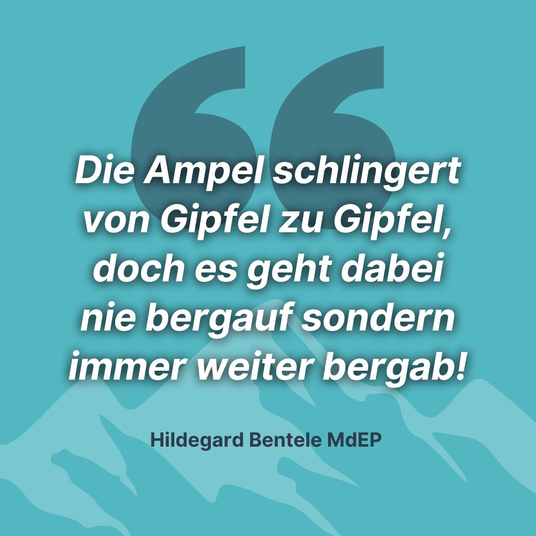 Wirtschafts- und #Industriegipfel gestern ohne konkrete Ergebnisse, dafür mit viel Kritik der Unternehmer an der Regierungspolitik. Die #Ampel schlingert von #Gipfel zu Gipfel, doch geht es nie bergauf sondern immer weiter bergab. Diese Talfahrt muss ein Ende haben! #Gipfelgipfel