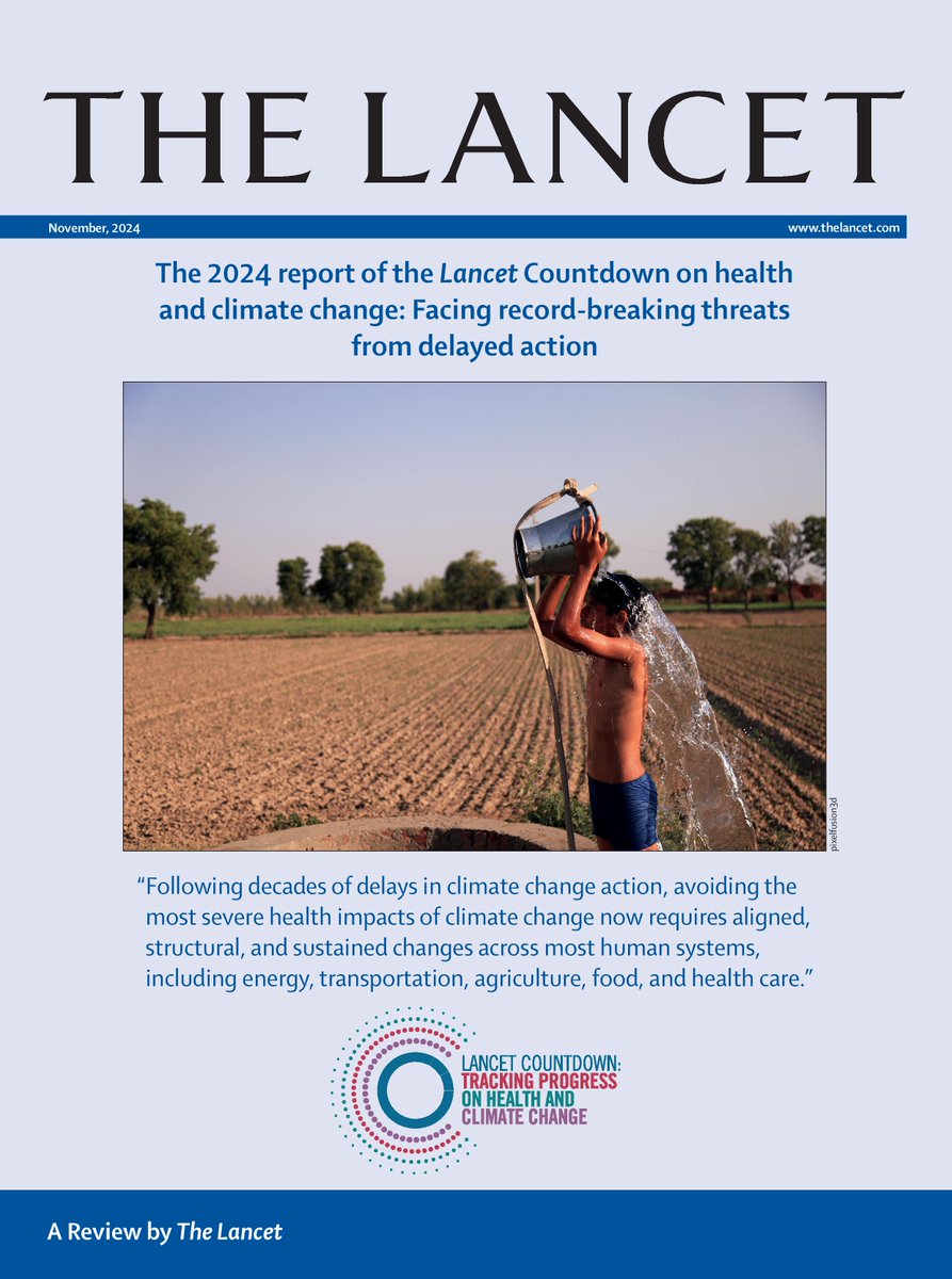The Lancet (@thelancet) on Twitter photo 🆕 2024 report of the <a href="/LancetCountdown/">The Lancet Countdown on Health and Climate Change</a> on health & climate change: records broken, action delayed.
Experts call for trillions of dollars spent on fossil fuels to be redirected towards protecting people’s health, lives & livelihoods. hubs.li/Q02Wgmfs0 #LancetClimate24 🆕 2024 report of the <a href="/LancetCountdown/">The Lancet Countdown on Health and Climate Change</a> on health & climate change: records broken, action delayed.
Experts call for trillions of dollars spent on fossil fuels to be redirected towards protecting people’s health, lives & livelihoods. hubs.li/Q02Wgmfs0 #LancetClimate24