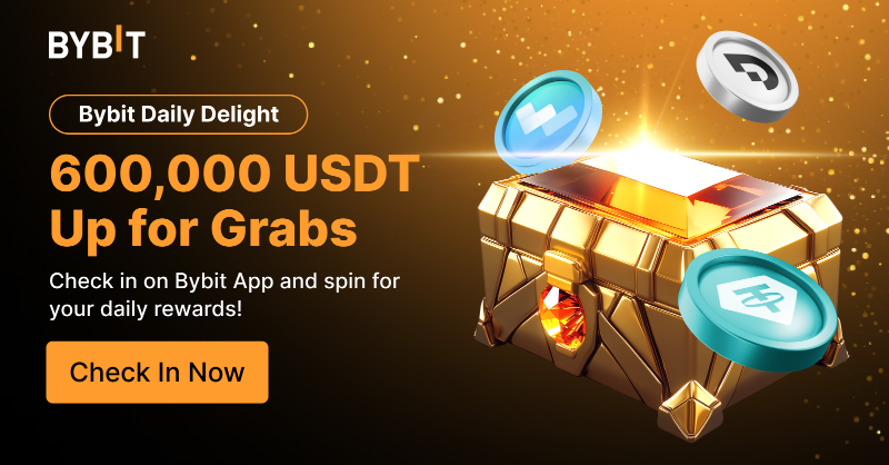 Bybit_Official's tweet photo. 📲Join #Bybit Daily Delight!

🔥Daily check-in, daily wins! Spin to win from a 600,000 $USDT prize pool!

🫵Install &amp; Sign Up Now!