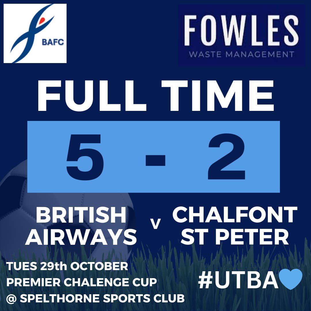 BritishAFC's tweet photo. A convincing win the end but a very slow first half 

BA 5 - 2 @csp_afc 

Good performance overall with a few things to work on, mainly celebrations 👀

Back to league action Saturday 💙 https://t.co/m0THPrFLzl