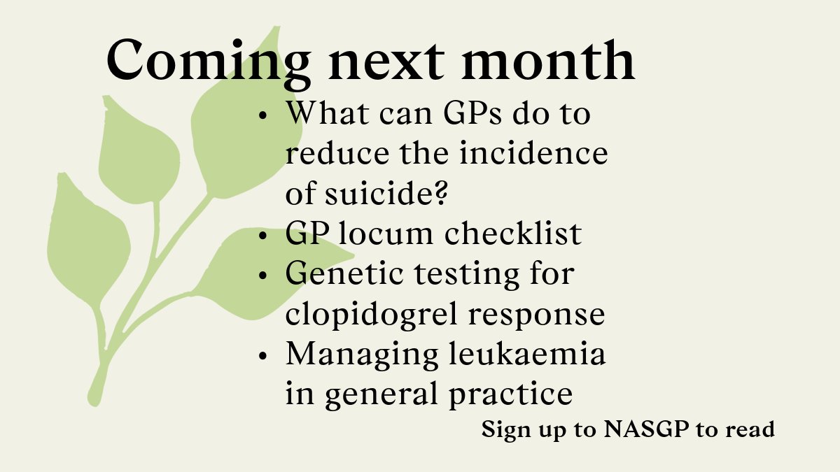 Join NASGP’s free three-month membership trial to unlock all our resources: nasgp.org.uk/resource-type/…

#suicideprevention #leukaemia #genetictesting #primarycare #teamGP #GPlocuming