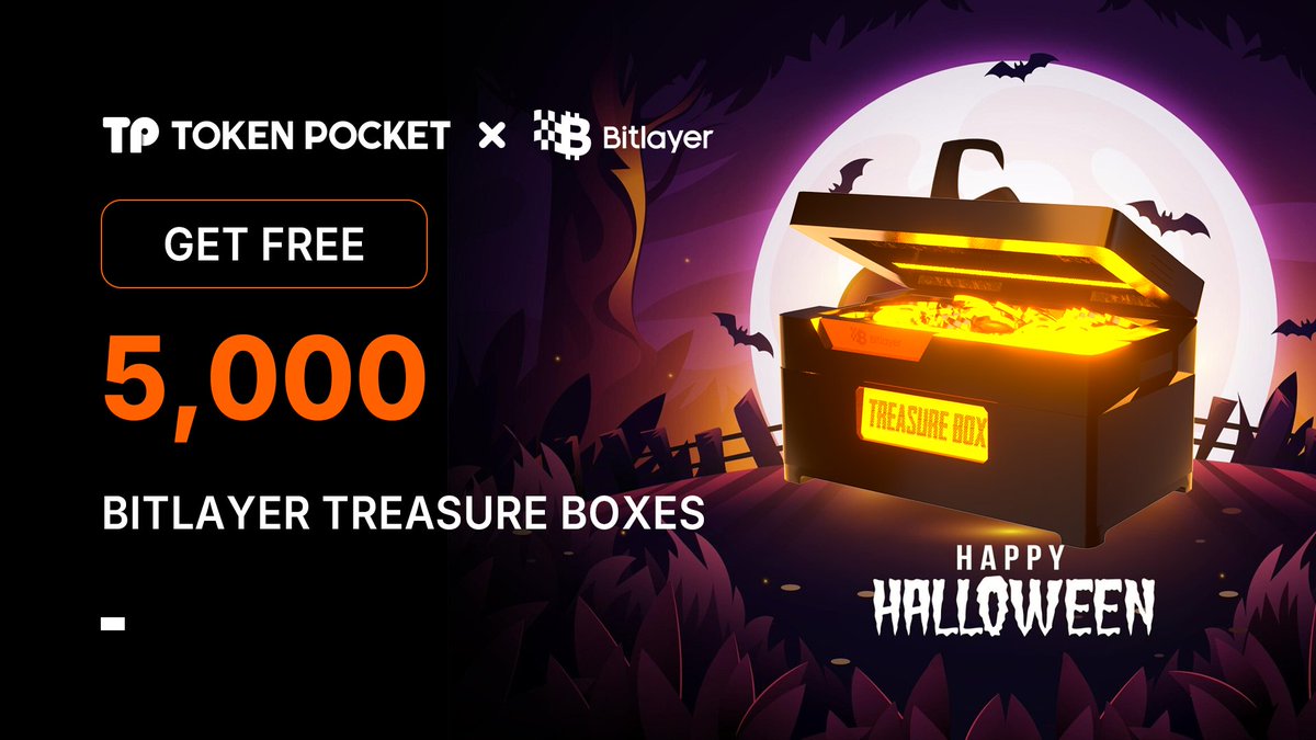🔥Join <a href="/BitlayerLabs/">Bitlayer BitVM</a> Mining Gala S3 with <a href="/TokenPocket_TP/">TokenPocket</a> on #Halloween! 

🎁Unlock the excitement with 5,000 FREE Bitlayer Treasure Boxes! 
👉app.galxe.com/quest/TokenPoc…

⏰2024/10/30 - 2024/11/07

Maximize your $BTR airdrop and discover more surprises!
👉bitlayer.org/mining-gala?mg…