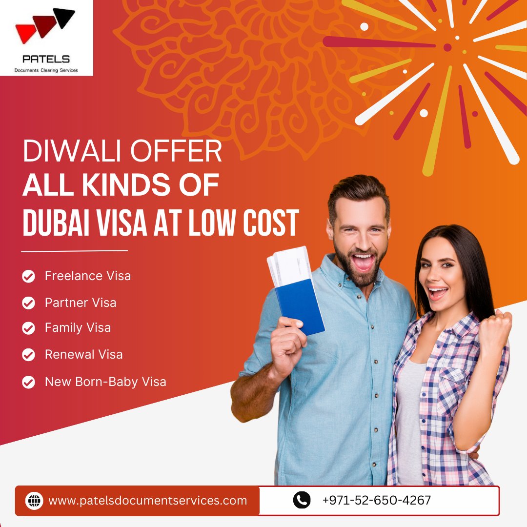 PatelsDcs's tweet image. 💐DIWALI OFFER💐

PATELS Documents Clearing Services Freelance &amp;amp; Partner visa provider in Dubai, UAE. it is crucial to work with a trusted and credible company.

Number &amp;amp; WhatsApp: +971-52-650-4267

#patelsdcs #freelancing #freelancer #freelancevisa #freelancevisadubai #dubai