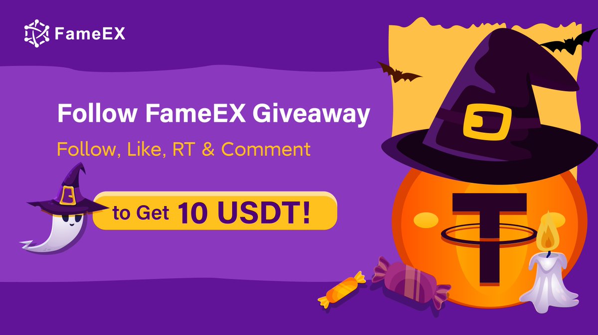 FameEXGlobal's tweet image. 👻 Happy Halloween 🎃
Invite your friends to trick or treat with us!

⏳ End at 16:00, Nov 6 (UTC)

To enter:
1️⃣ Follow @FameEXGlobal
2️⃣ 🖤+ RT &amp;amp; Tag 3 friends
3️⃣ Comment your #FameEX UID

🤑 5 winners * $10 trial funds each

⚠️ Only distribute to those who activate the futures…