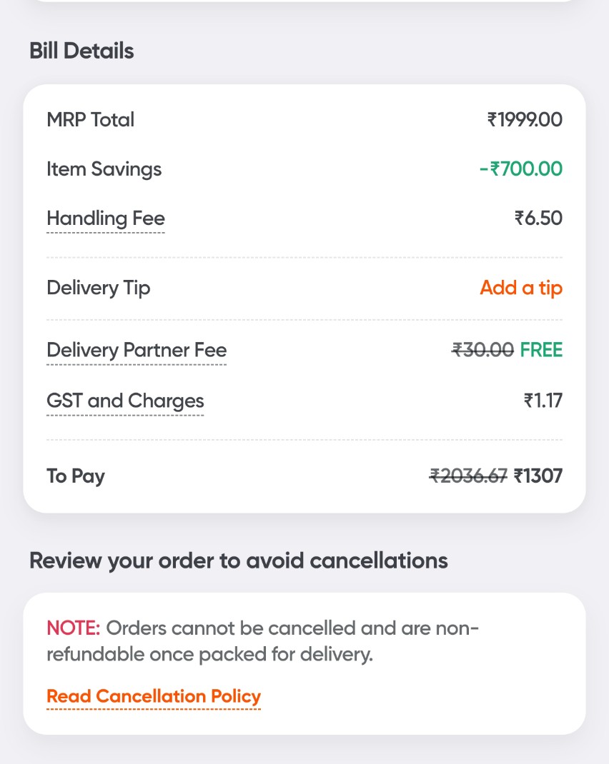 pranavshetty08's tweet photo. @SwiggyInstamart why are you charging double GST? the product in the cart comes with GST inclusive in the MRP.

Is this loot or a scam you guys are doing? What kind of way is this to charge extra money to customers? https://t.co/5QgOUy8vML