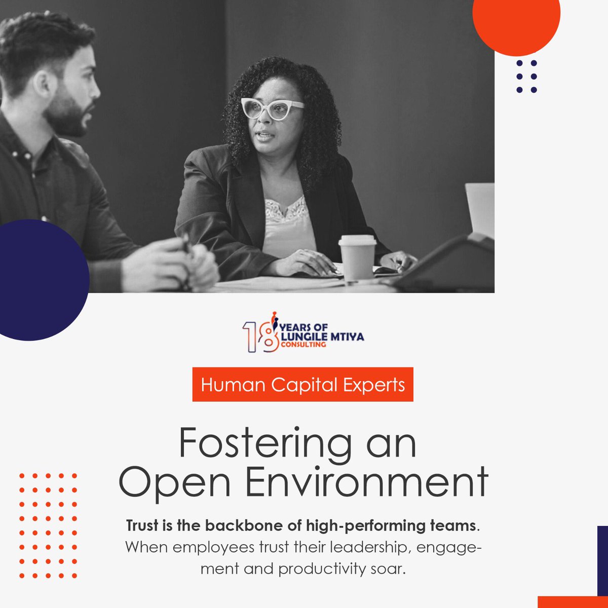 lmconsultingcc's tweet photo. When teams feel trusted and informed, they’re empowered to reach new heights together. ✨

At LMC, we believe open communication, accountability, and honesty are essential to creating a positive work culture. 

#LungileMtiyaConsulting
#WorkplaceCulture
#TrustAndTransparency https://t.co/aDSvI7x18Z