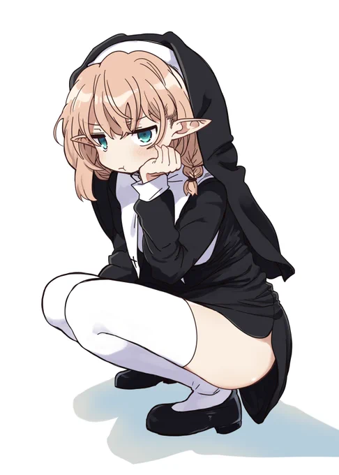 新作で出番が一切なくてかわいそうだったので、シスターアメリアちゃんも描いておきました。 