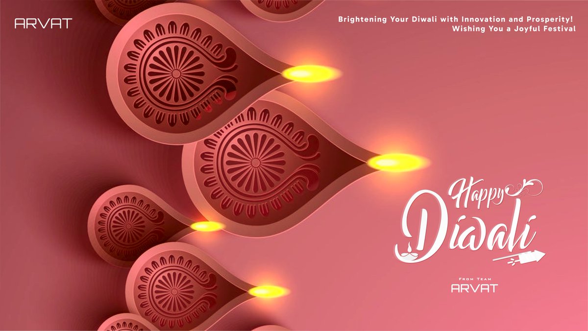 TechArvat's tweet image. Celebrating the light of prosperity, joy, and new beginnings this Diwali. Wishing everyone a bright and happy festival from AravthTech! 
#AravthTech #Diwali2024