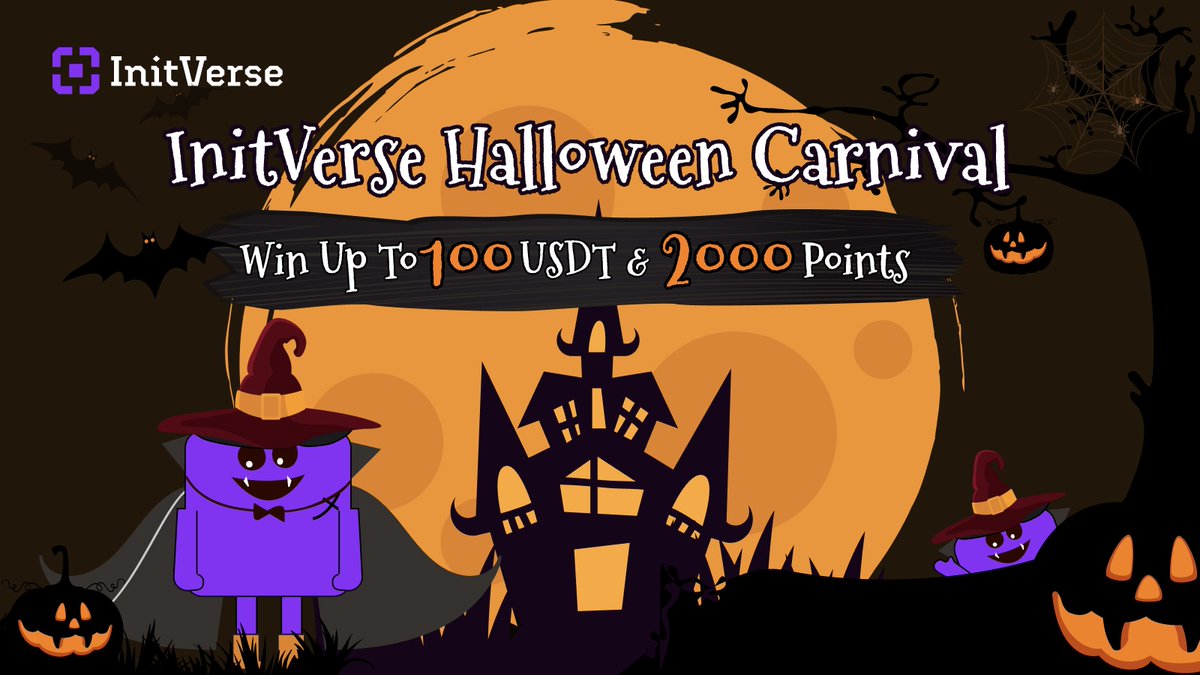 InitVerse's tweet photo. 🎃👻 Helloween fun starts now!
Join our Telegram community for a series of exciting events from now until early November.
https://t.co/6YyQLo6FMM
Complete challenges, join the fun, and get a chance to win amazing prizes!
Don’t miss out! 💥 https://t.co/uwm7esNR5K