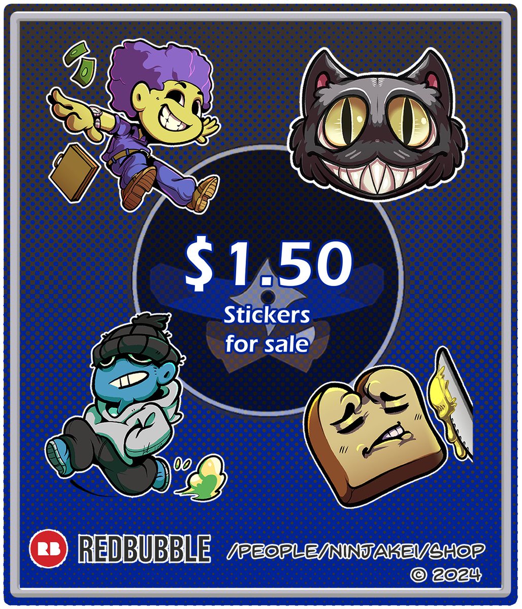 Ninjakei_'s tweet photo. Shop is officially open. Come check us out and browse around. Get yourself a sticker while you're here for as low as $1.50. Commissions are also officially open. See you soon. (Link to shop in BIO)

#shop #store #sale #stickers #commissions #commissionsopen #2d #2dart #cute https://t.co/AI9RWmdfQL