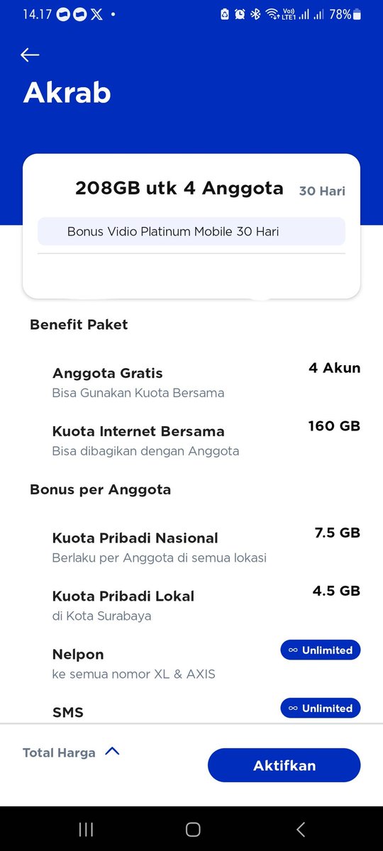 Bilaa56Salsa's tweet photo. Wts paket sharing xl akrab 60k dapat 50Gb+ gaiss, butuh 2 orang lagi biar bisa aktif langsunggg hari ini.. punya pribadi ya gaisss, yuk yg minat dm yaa ^^

#zonauang #xlakrab #zonajajan #sharingxl https://t.co/zl3oclh7eQ
