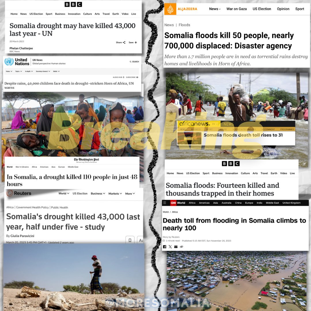 MoreSomalia's tweet photo. Have you ever wondered why Somalia experiences cycles of droughts and floods?
What led to over 42,000 deaths in the last drought a few years ago? And have you heard a drought might return soon?

Check our new blog article about this issue on the website 

https://t.co/SFStKLrFVc https://t.co/E96nLjn1pd