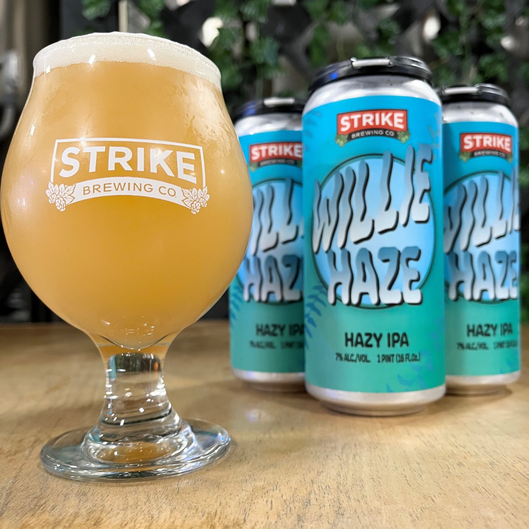 strikebrewingco's tweet photo. 🚨 Fresh drop alert! Willie Haze is back at the taproom TODAY! Bursting with tropical vibes from Mosaic &amp; Motueka hops—this hazy’s as fresh as it gets. 🍻 Come grab a pint! 

#WillieHaze #FreshPour #CraftBeer #StrikeBrewing

https://t.co/7172NeeTpC https://t.co/wywuKdnsRU