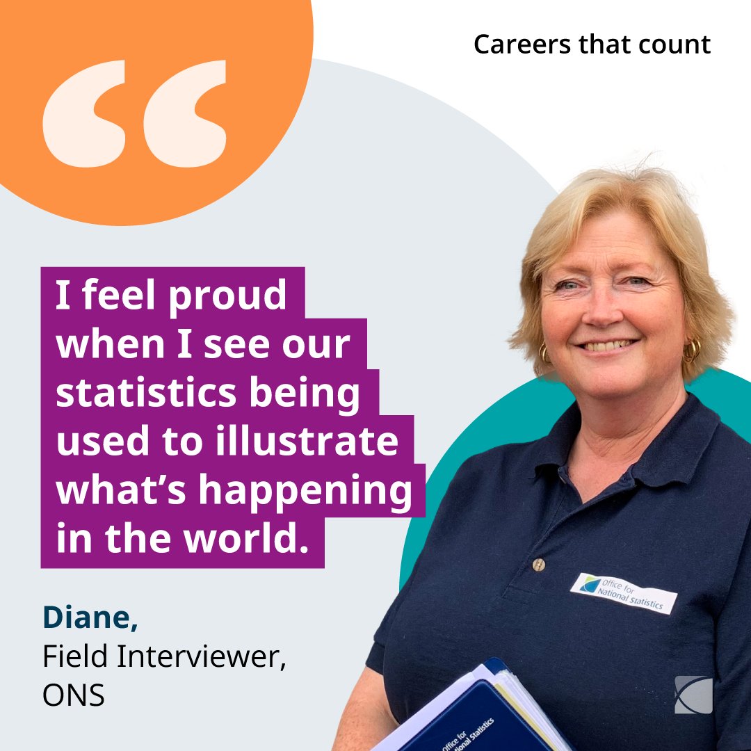 ONSrecruitment's tweet image. Our Field Interviewers make a real difference.
Join the ONS and help to make our important work possible.

📍Find a field role near you: careers.ons.gov.uk/find-your-role…

#FieldInterviewer #HiringNow #FlexibleWorking #NewJob