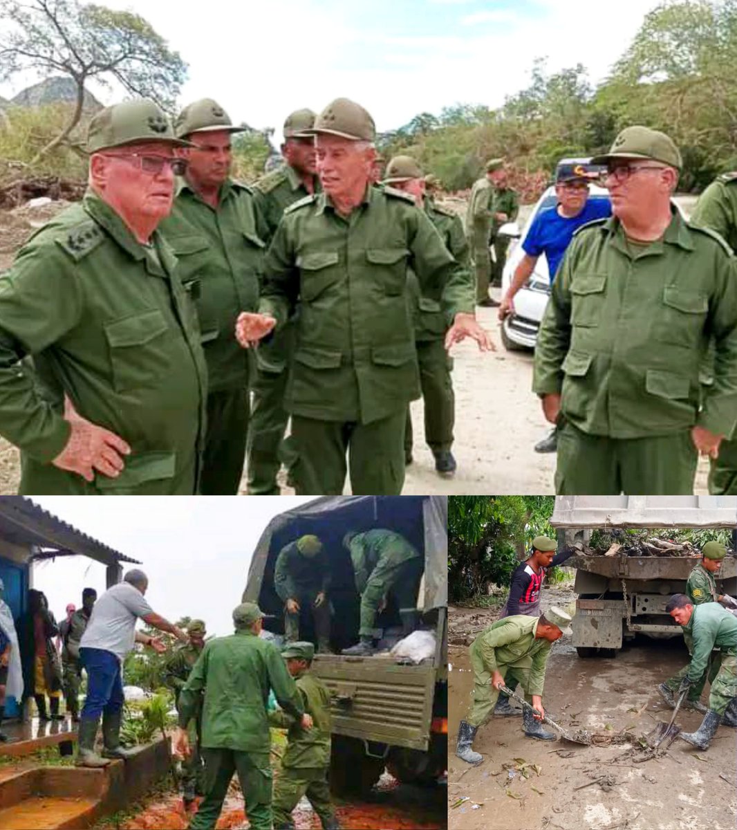 EjtoOccidental's tweet image. 🔴🔵🟢| Las Fuerzas Armadas Revolucionarias junto al pueblo guantanamero participando activamente en las acciones de recuperación de las zonas afectadas por el huracán Óscar.
#FuerzaGuantánamo
#UnidosXCuba