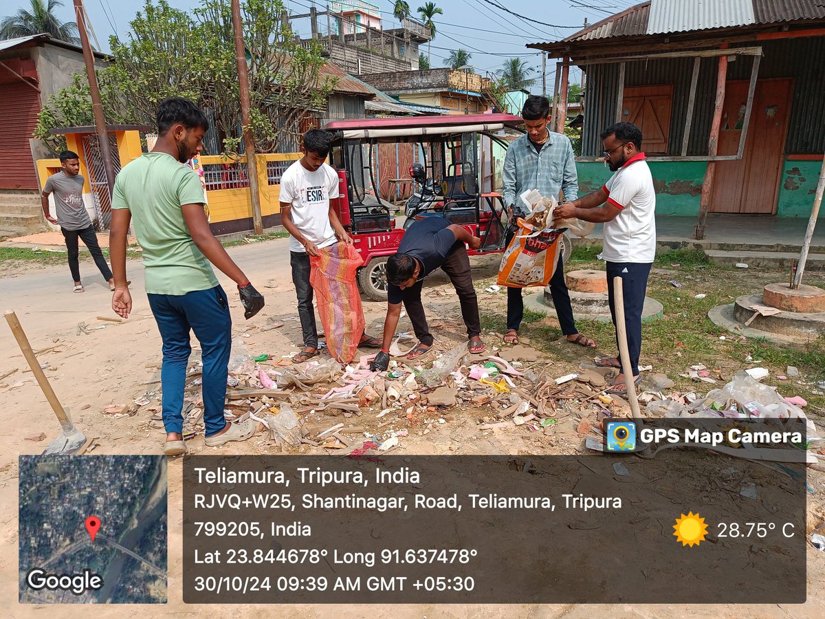 MYBharatHQ's tweet photo. A cleaner tomorrow begins today! A cleanliness drive was successfully conducted in the West Tripura district under the #DiwaliWithMYBharat campaign, organized by NYK - MYBharat West Tripura. Together, let’s promote a cleaner and healthier community this Diwali!

#MYBharat https://t.co/gOBO9Oumac